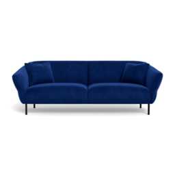 Heal's Alto 4 Seater Sofa Smart Luxe Velvet Azure Black Feet - thumbnail 1