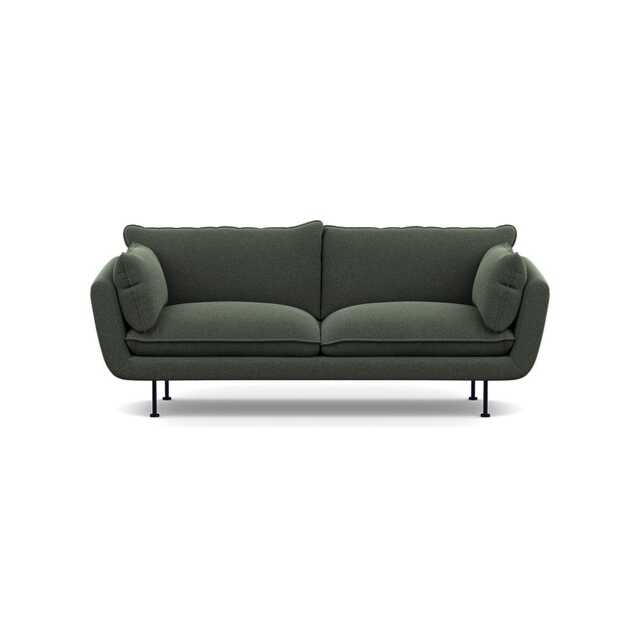 Heal's Allora 3 Seater Sofa Boucle Fern Black Feet