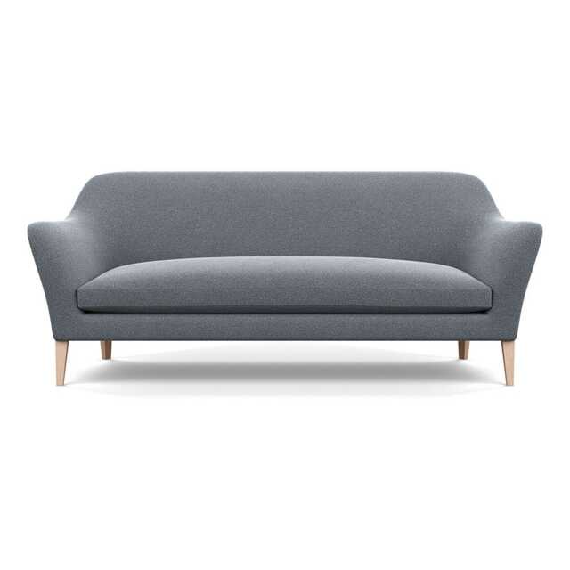 Heal's Wallis 4 Seater Sofa Boucle Steel Natural Oak Feet