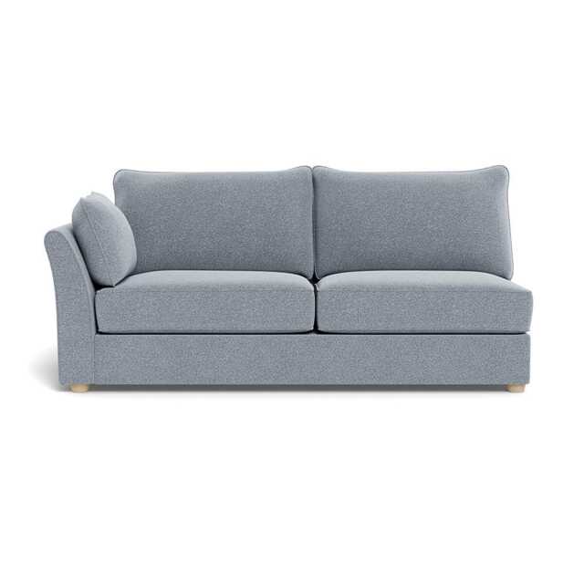 Heal's Tailor Large Left Hand Facing Corner Unit Boucle Steel Natural Feet - image 1