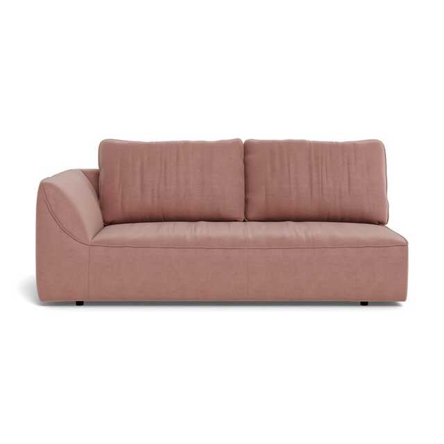 Heal's Morven Left Hand Facing 3 Seater Unit Smart Luxe Velvet Dusky Pink