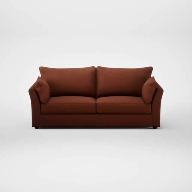 Heal's Tailor 4 Seater Sofa Smart Cotton Linen Rust Walnut Stained Feet - image 1