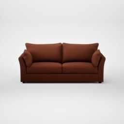 Heal's Tailor 4 Seater Sofa Smart Cotton Linen Rust Walnut Stained Feet