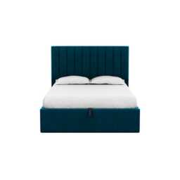 Heal's Retta Headboard (Lift Storage) King Velvet Teal - thumbnail 1