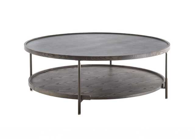 Porada Koster Coffee Table 120 Ash Grey Stained with Oxide Black Rock