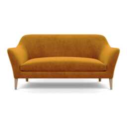 Heal's Wallis 3 Seater Sofa Smart Luxe Velvet Cognac Tinted Ash Feet - thumbnail 2