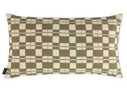 Heal's Edith Check Cushion Olive 32 x 55cm