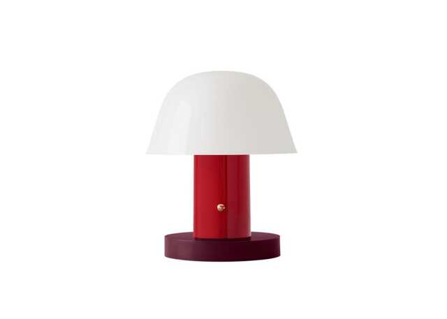 &Tradition Setago Portable Table Lamp JH27 Maroon & Grape