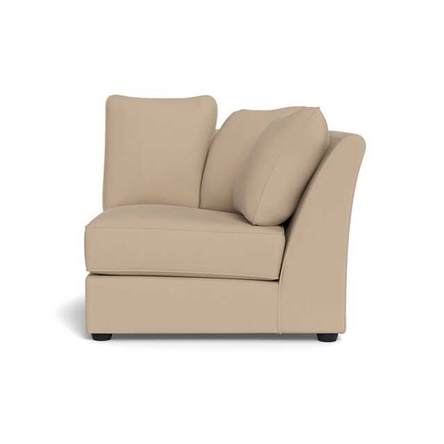 Heal's Tailor Corner Unit Right Hand Facing Capelo Linen-Cotton Bamboo Black Beech Feet