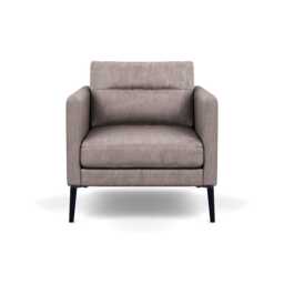 Heal's Altamura Armchair Old England Leather Grey Black Feet