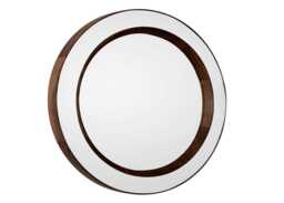 Porada Tondo Round Walnut Mirror