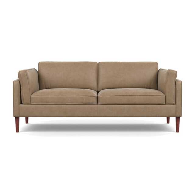 Heal's Sonno 3 Seater Heritage Leather Camel 2015 Walnut Feet