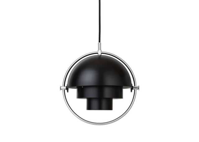 Gubi Multi Lite Pendant Chrome Black Shade Small - image 1