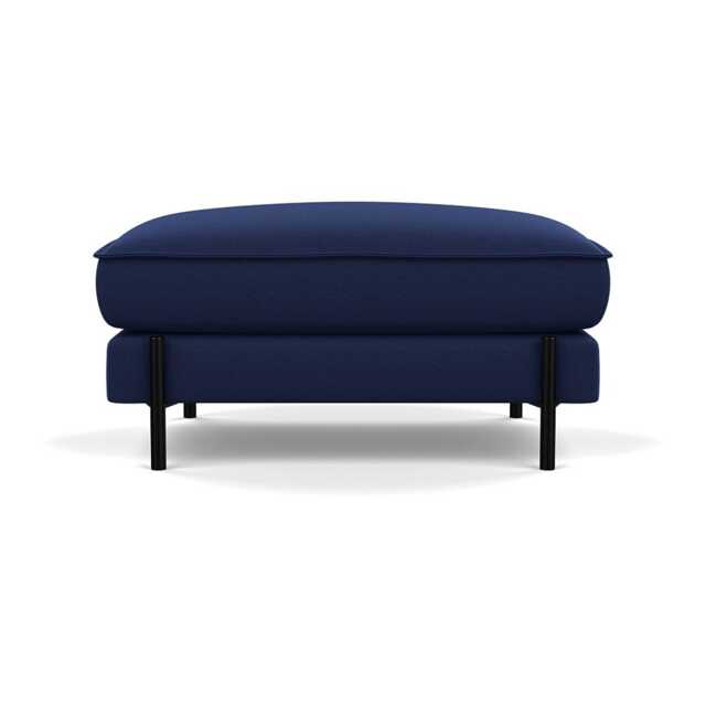 Heal's Tortona Footstool Melton Wool New Navy - image 1