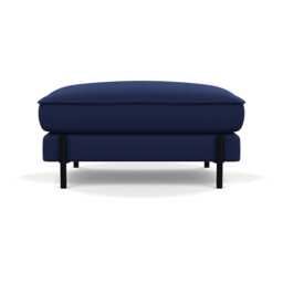 Heal's Tortona Footstool Melton Wool New Navy - thumbnail 1