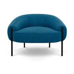 Heal's Isola Armchair St Moritz Wool Teal Black Feet