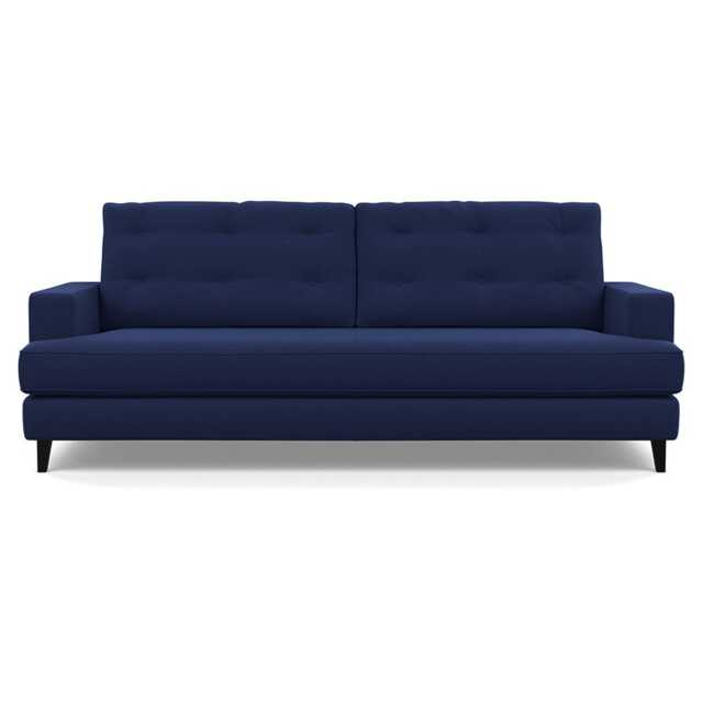 Heal's Mistral 4 Seater Sofa Melton Wool New Navy Black Feet