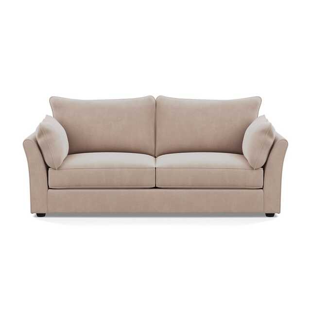 Heal's Tailor 4 Seater Sofa Smart Velvet Pebble Black Feet