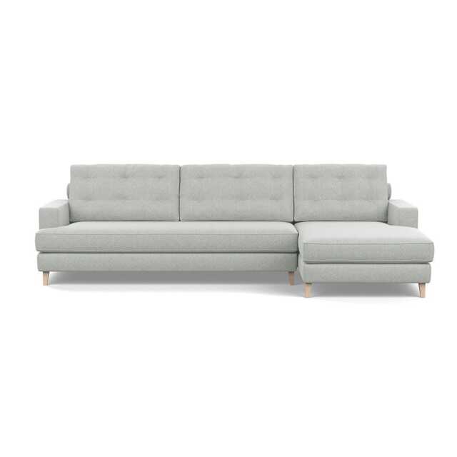 Heal's Mistral Right Hand Corner Sofa Melton Wool Limestone Natural Feet