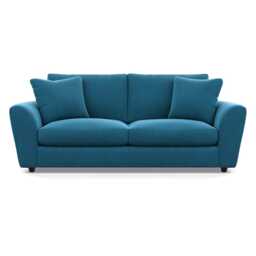 Heal's Snooze 4 Seater Sofa Smart Velvet Ocean Black Feet