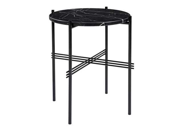 Gubi TS Side Table Black Marquina Dia. 40cm