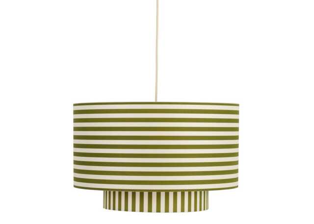 Heal's Raie Fabric Pendant Green/White 50cm dia