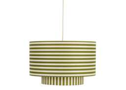 Heal's Raie Fabric Pendant Green/White 50cm dia