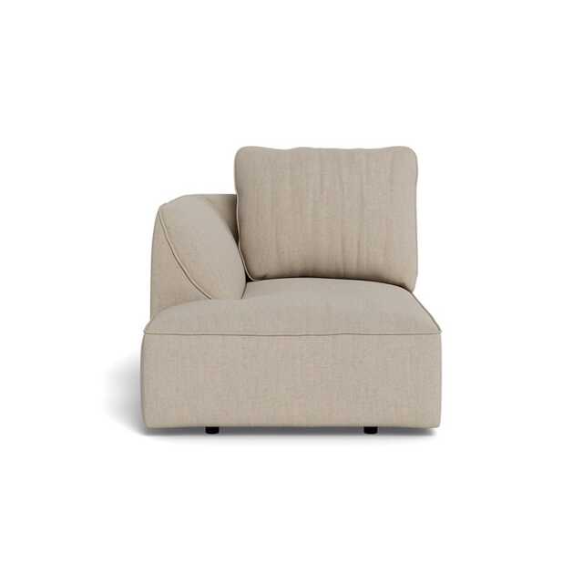 Heal's Morven Left Hand Facing Chaise Unit Broad Weave Putty