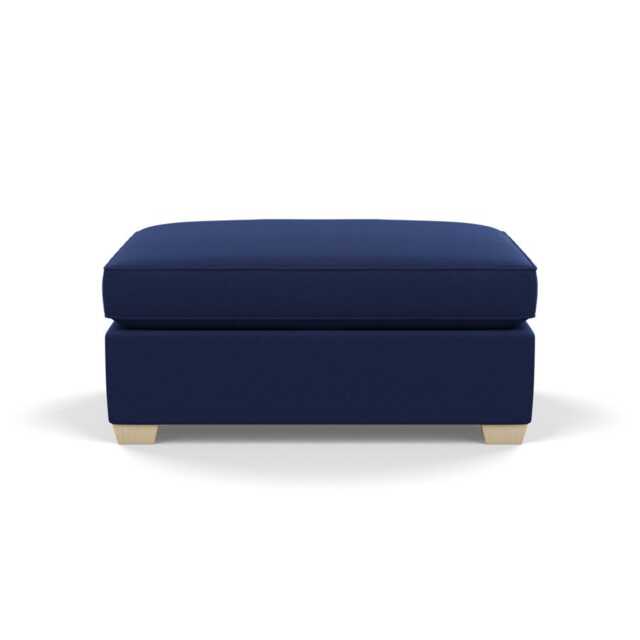 Heal's Torino Footstool Melton Wool New Navy Natural Feet