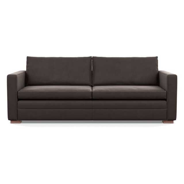 Heal's Palermo 4 Seater Sofa Nobilis Velvet Sable Walnut Feet