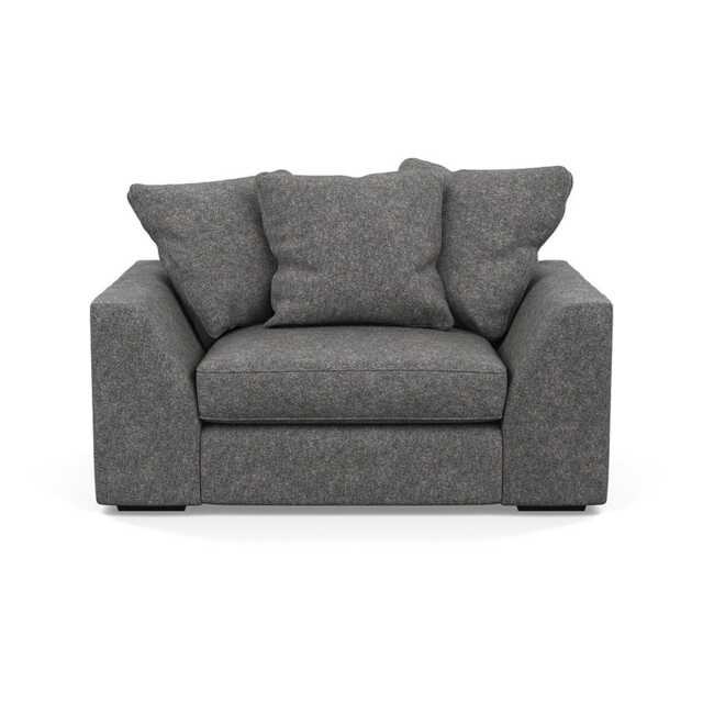 Heal's Cumulus Loveseat Melton Wool Shale Black Black
