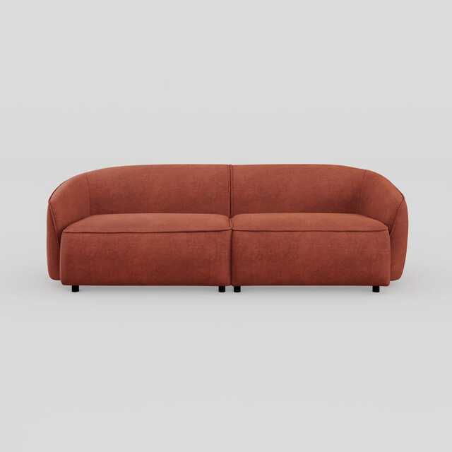 Heal's Aurelie 3 Str Sofa Smart Luxe Velvet Tawny