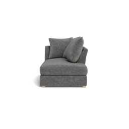 Heal's Tailor Right Hand Facing Chaise Unit  Melton Wool Shale Natural Feet