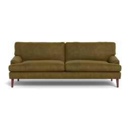 Heal's Stanton 4 Seater Sofa Smart Luxe Velvet Grass Walnut Stained Feet - thumbnail 2