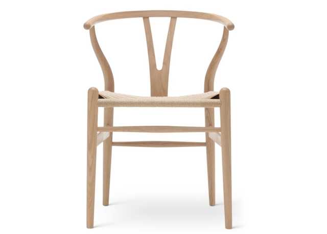 Carl Hansen & Son Wishbone Chair CH24 White Oiled Ash Natural Cord