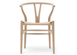 Carl Hansen & Son Wishbone Chair CH24 White Oiled Ash Natural Cord