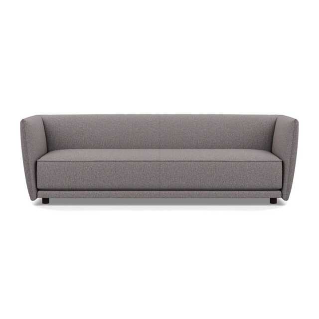 Heal's Valley 4 Seater Sofa Loop Boucle Granite Walnut Stain Feet - image 1