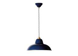 Anglepoise Original 1227 Brass Midi Wide Pendant Ink Blue