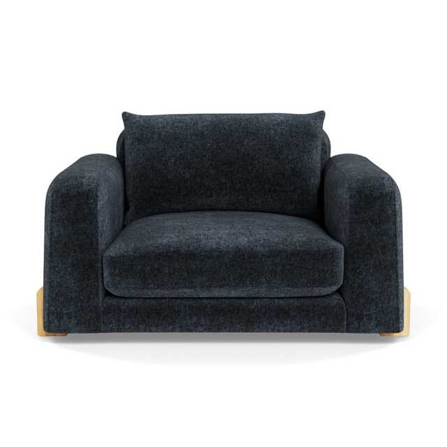 Heal's Nuvola Loveseat Boucle Velvet Space Natural Oak Feet - image 1