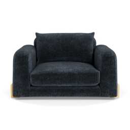 Heal's Nuvola Loveseat Boucle Velvet Space Natural Oak Feet
