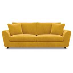 Heal's Snooze 5 Seater Sofa Smart Luxe Velvet Canary Black Feet
