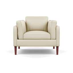 Heal's Sonno Armchair Leather Grain Storm 006 Walnut Feet - thumbnail 1
