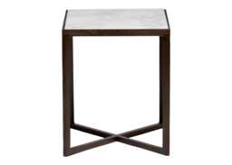 Knoll Krusin Side Table in Arabescato and Walnut Stained Oak