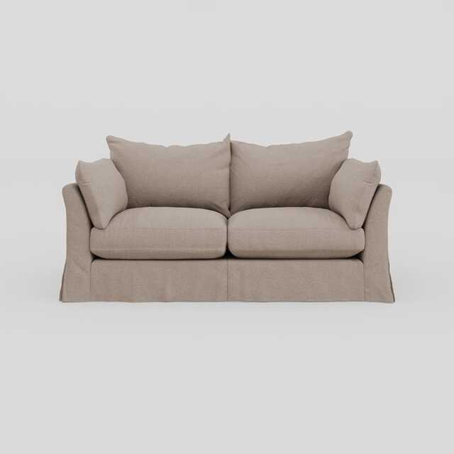 Heal's Tailor Loose Cover 3 Str Sofa Capelo Linen Bamboo Natural Beech Feet