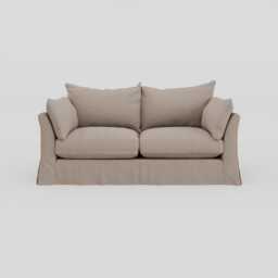 Heal's Tailor Loose Cover 3 Str Sofa Capelo Linen Bamboo Natural Beech Feet