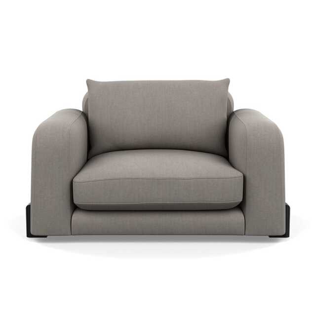 Heal's Nuvola Loveseat Broad Weave Pebble Black Beech Feet