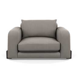 Heal's Nuvola Loveseat Broad Weave Pebble Black Beech Feet