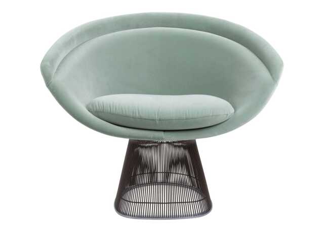Knoll Platner Lounge Chair in Bronze and Eva Velvet 140