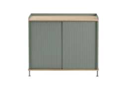Muuto Enfold Tall Sideboard Dusty Green and Oak