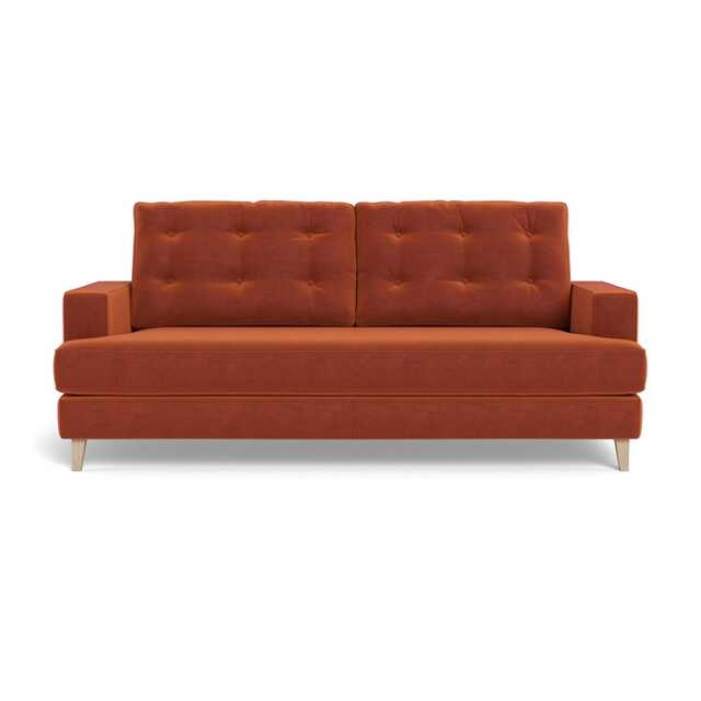 Heal's Mistral 3 Str Sofa Cotton Velvet Russet Natural Feet - image 1